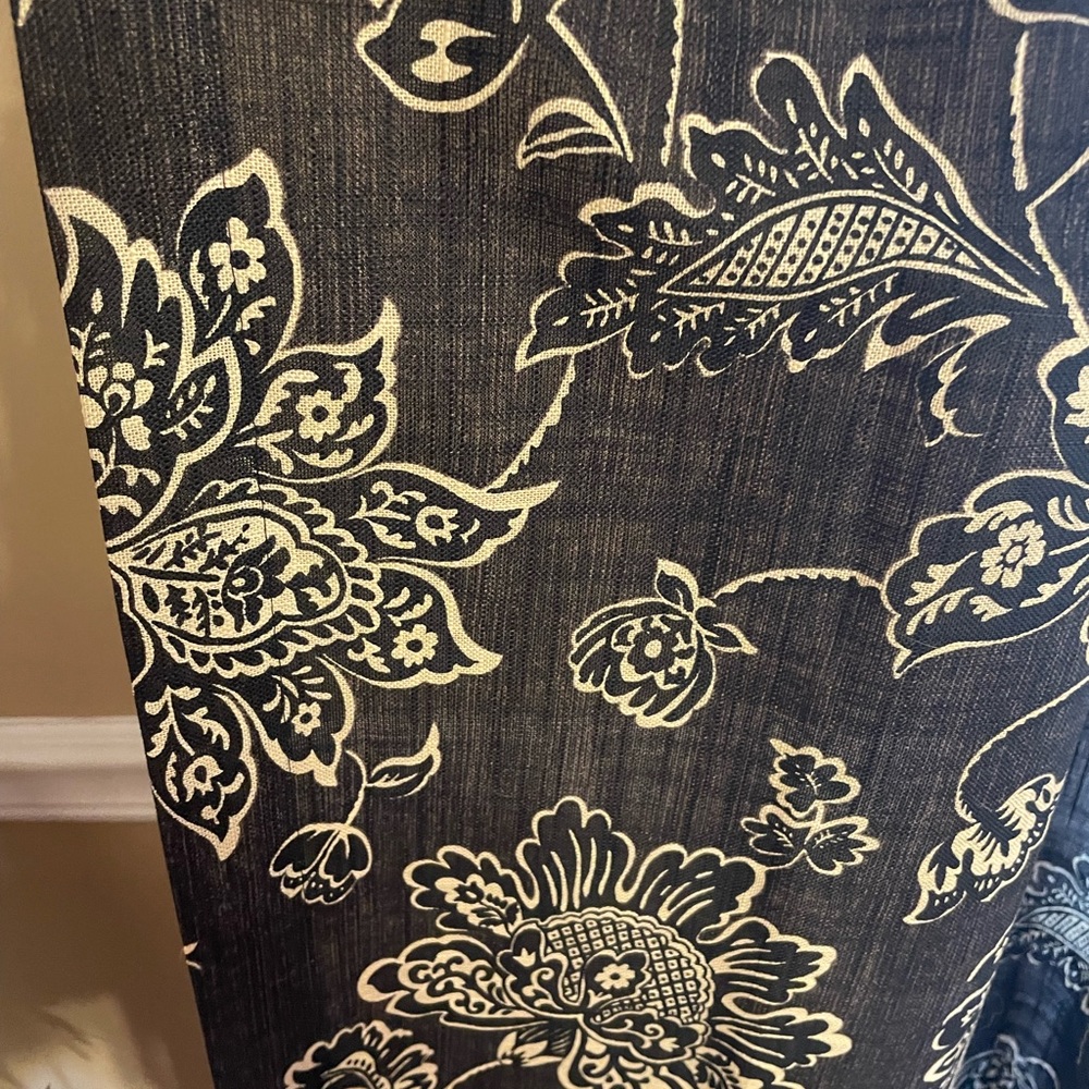 Waverly Classics Home Black Toile Curtain Panels